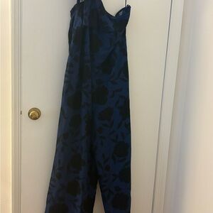 Kate Spade Elegant Blue Floral Jumpsuit